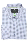 Tom Baine Performance Stretch Winkle Free Button-up Shirt In Blue