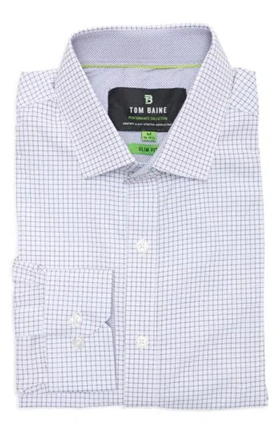 Tom Baine Performance Stretch Winkle Free Button-up Shirt In Blue