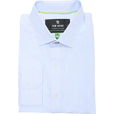 Tom Baine Performance Stretch Winkle Free Button-up Shirt In Blue