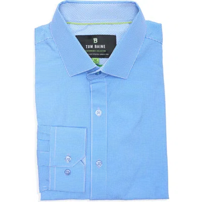 Tom Baine Performance Stretch Wrinkle Free Button-up Shirt In Blue