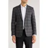 Tom Baine Plaid Two-button Sport Coat In Gray