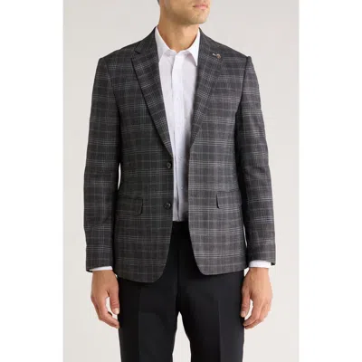 Tom Baine Plaid Two-button Sport Coat In Gray