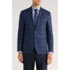Tom Baine Plaid Two-button Sport Coat In Blue