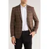 Tom Baine Plaid Two-button Sport Coat In Animal Print
