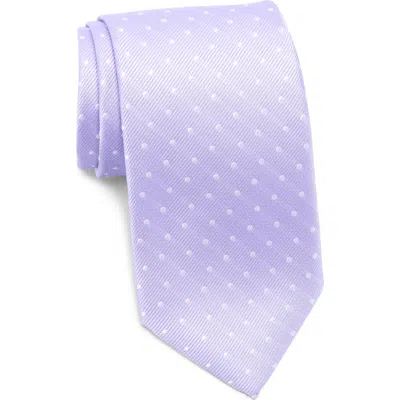 Tom Baine Polka Dot Print Tie In Purple