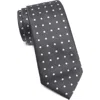 Tom Baine Polka Dot Satin Tie In Black