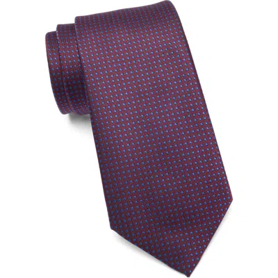 Tom Baine Polka Dot Satin Tie In Red