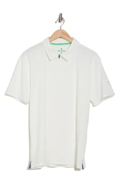 Tom Baine Quarter Zip Golf Polo In White