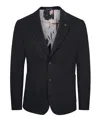 Tom Baine Slim Fit Cotton Performance Stretch Solid Sport Coat In Black