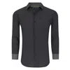 Tom Baine Slim Fit Performance Long Sleeve Geometric Button Down In Multi