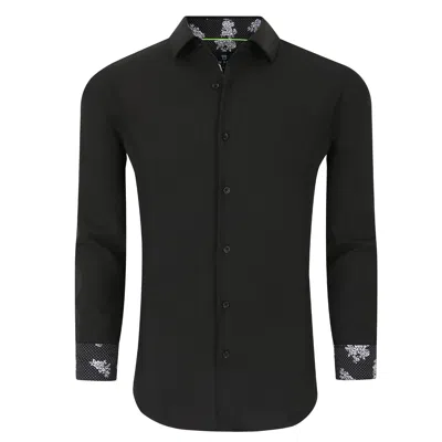 TOM BAINE SLIM FIT PERFORMANCE LONG SLEEVE GEOMETRIC BUTTON DOWN