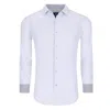 Tom Baine Slim Fit Performance Long Sleeve Geometric Button Down In Multi