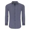 Tom Baine Regular Fit Performance Stretch Long Sleeve Button Front Shirt In Multi