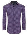TOM BAINE SLIM FIT PERFORMANCE LONG SLEEVE PRINTED BUTTON DOWN