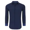 Tom Baine Regular Fit Performance Stretch Long Sleeve Button Front Shirt In Blue