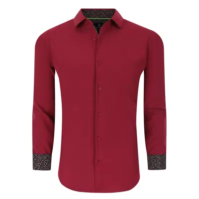 Tom Baine Slim Fit Performance Long Sleeve Solid Button Down In Multi