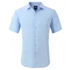 Tom Baine Slim Fit Performance Short Sleeve Solid Button Down In Blue