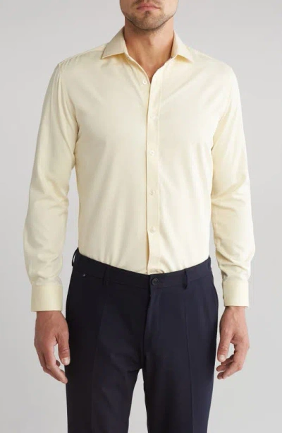 Tom Baine Slim Fit Performance Stretch Button-up Shirt In Yellow