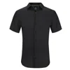 Tom Baine Slim Fit Performance Short Sleeve Button-up Shirt In Black