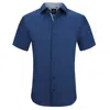 Tom Baine Slim Fit Performance Short Sleeve Button-up Shirt In Blue