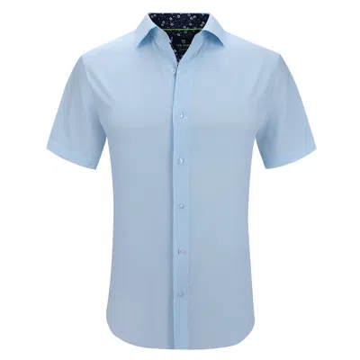 Tom Baine Slim Fit Short Sleeve Performance Stretch Button Down In White