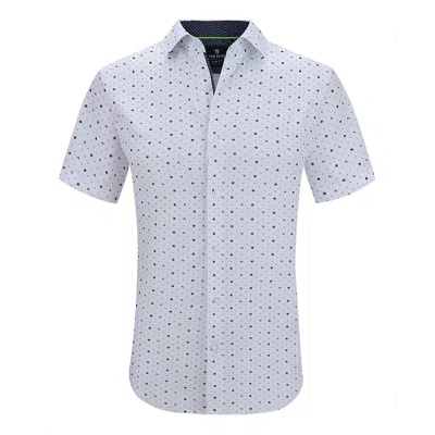 Tom Baine Slim Fit Short Sleeve Performance Stretch Button Down In White