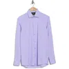 Tom Baine Slim Fit Solid Wrinkle Resistant Performance Stretch Button-up Shirt In Purple