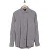 Tom Baine Slim Fit Solid Wrinkle Resistant Performance Stretch Button-up Shirt In Silver