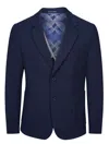 Tom Baine Slim Fit Waffle Performance Stretch Solid Sport Coat In Blue