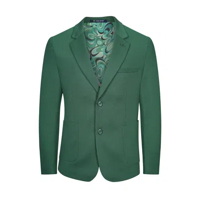 Tom Baine Slim Fit Waffle Performance Stretch Solid Sport Coat In Green