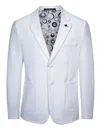 Tom Baine Slim Fit Waffle Performance Stretch Solid Sport Coat In White