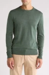 Tom Baine Solid Crewneck Pullover In Green
