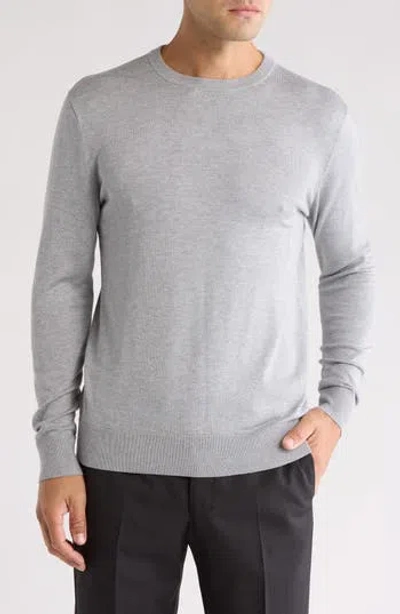 Tom Baine Solid Crewneck Pullover In Grey