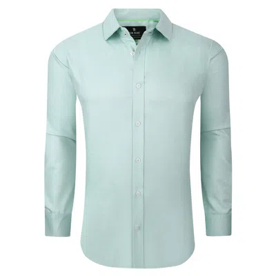 TOM BAINE SOLID LINEN FEEL LONG SLEEVE BUTTON DOWN