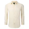 TOM BAINE SOLID LINEN FEEL LONG SLEEVE BUTTON DOWN