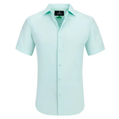 Tom Baine Solid Performance Button Down In Green