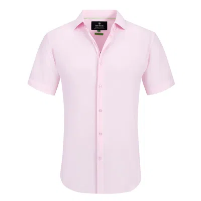 Tom Baine Solid Performance Button Down In Pink