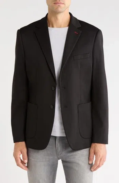 Tom Baine Solid Soft Touch Sport Coat In Black