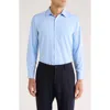 Tom Baine Stripe Jacquard Button-up Shirt In Blue