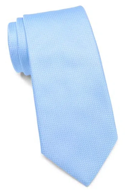 Tom Baine Texture Satin Tie In Blue