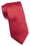 Tom Baine Texture Satin Tie In Red