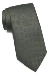 Tom Baine Textured Box Satin Tie In Green