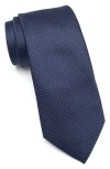 Tom Baine Textured Dot Tie In Blue
