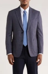 Tom Baine Textured Two-button Sport Coat In Gray