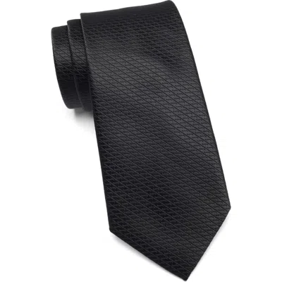 Tom Baine Wavy Texture Tie In Black