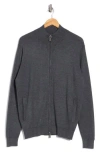 Tom Baine Zip Sweater In Gray