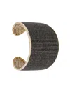 Tom Binns Bejewelled Statement Cuff In Black
