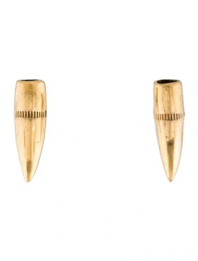Pre-owned Tom Binns Torpedo Shaped Stud Earrings In Multicolor
