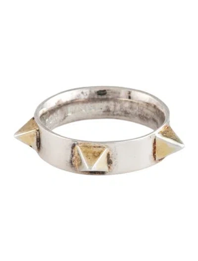 Pre-owned Tom Binns Two Tone Spike Band Ring In Multicolor