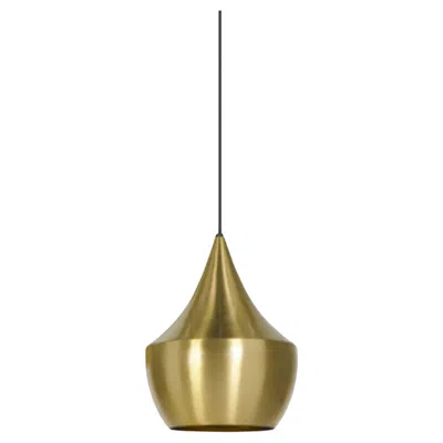 Pre-owned Tom Dixon 'beat Fat' Metal Pendant In Brass In Brown